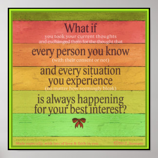 Farbiges Poster "Was wäre, wenn...das beste Intere