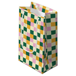 Farbiges Prüfbrettmuster Kleine Geschenktüte