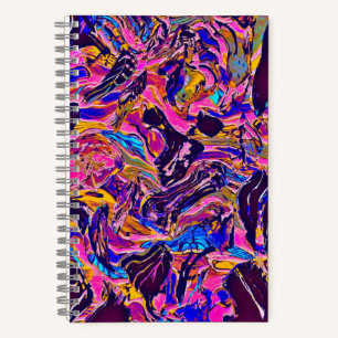 Farbiges Psychedelic-Notebook Notizbuch