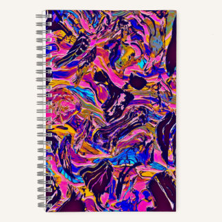 Farbiges Psychedelic-Notebook Notizbuch