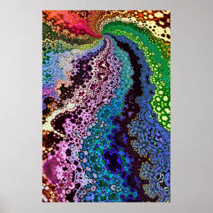 Farbiges psychedelisches Fraktal Poster