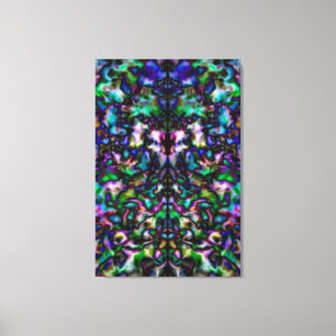 Farbiges psychedelisches Kaleidoskop Leinwanddruck