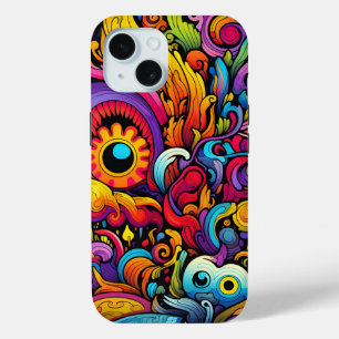 Farbiges psychedelisches Muster Case-Mate iPhone Hülle