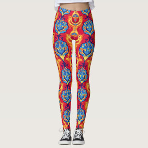 Farbiges psychedelisches Muster Leggings
