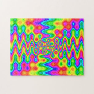 Farbiges psychedelisches Puzzle
