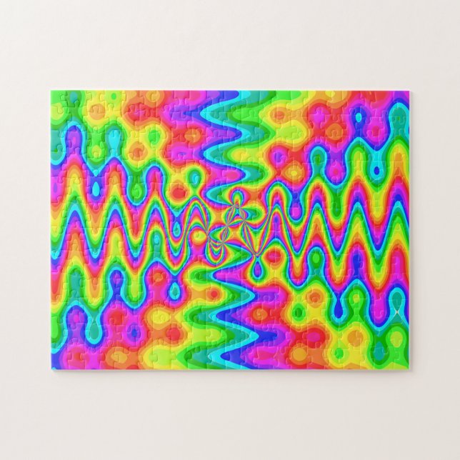 Farbiges psychedelisches Puzzle (Horizontal)