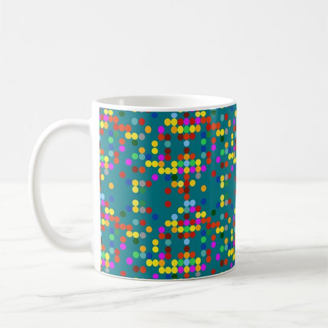 Farbiges Punktmuster Kaffeetasse (Links)