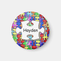 Farbiges Puzzle-Muster personalisiert