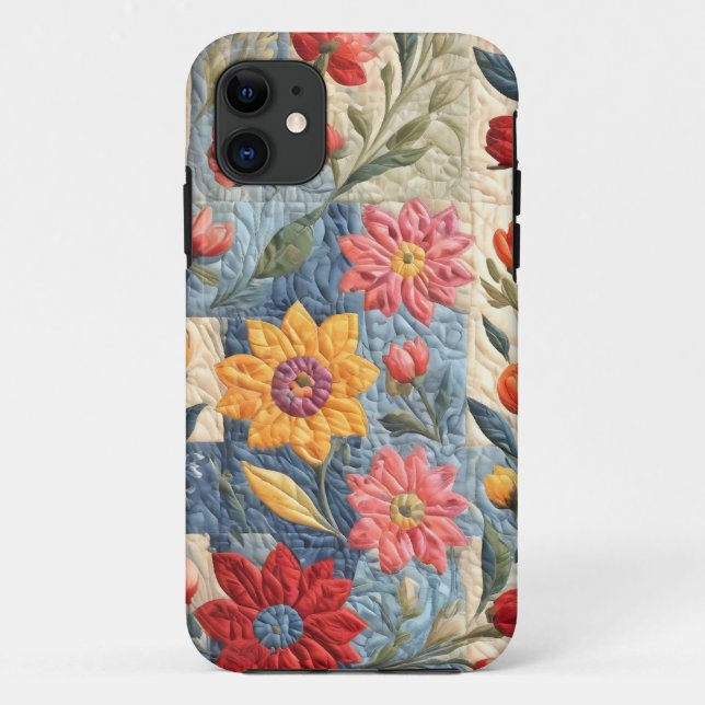 Farbiges Quiltmuster Case-Mate iPhone Hülle (Rückseite)