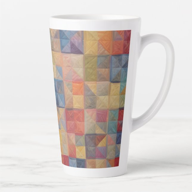 Farbiges Quiltmuster Milchtasse (Rechts)