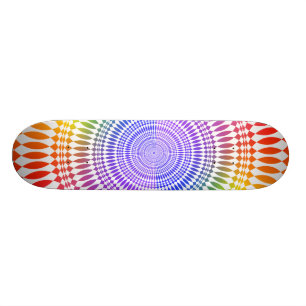 Farbiges Radialdesign: Skateboard