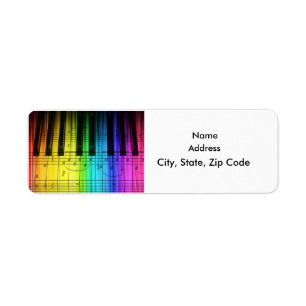 Farbiges Rainbow Keyboard Grand Piano Label