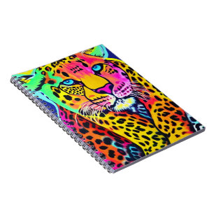 Farbiges Rainbow-Leopard-Notebook Notizblock