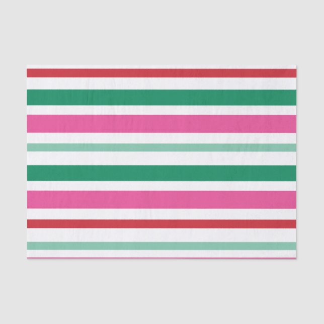 Farbiges Rainbow Strip Holiday Tissue Seidenpapier (Vorderseite)