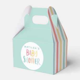 Farbiges Regenbogen-Babydusche Party Geschenkschachtel