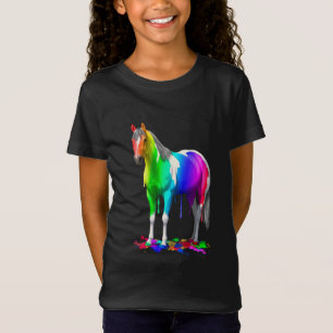 Farbiges Regenbogen-Dripping T-Shirt