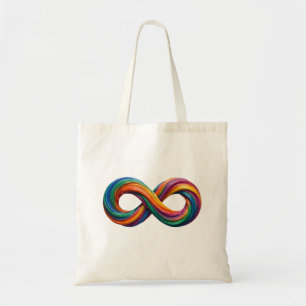 Farbiges Regenbogen-Unendlichkeits-Tasche Tragetasche
