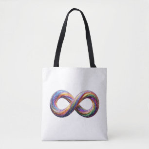 Farbiges Regenbogen-Unendlichkeitssymbol Tragetasc Tasche