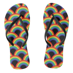 Farbiges Regenbogenmuster Flip Flops