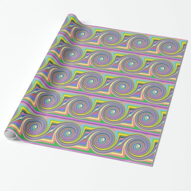 Farbiges Regenbogenmuster Geschenkpapier (Ungerollt)