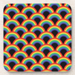 Farbiges Regenbogenmuster Getränkeuntersetzer