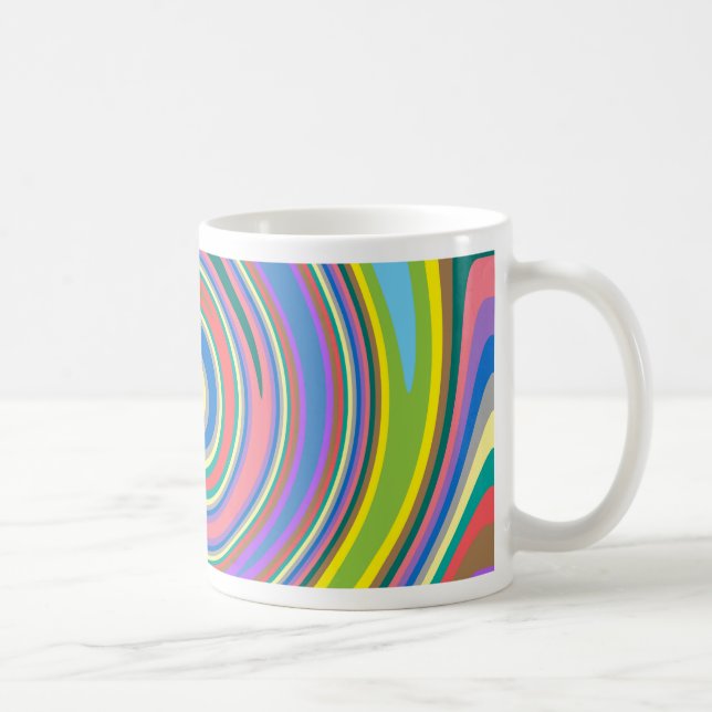 Farbiges Regenbogenmuster Kaffeetasse (Rechts)