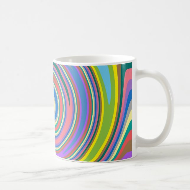 Farbiges Regenbogenmuster Kaffeetasse (Rechts)