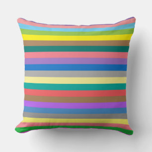 Farbiges Regenbogenmuster Kissen