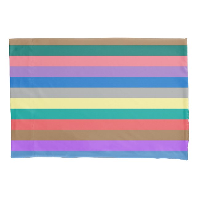 Farbiges Regenbogenmuster Kissenbezug (Vorderseite)