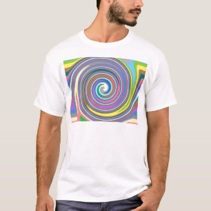 Farbiges Regenbogenmuster T-Shirt