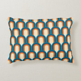 Farbiges Retro Arch Rainbow-Muster Dekokissen