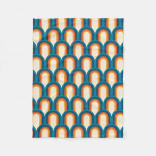 Farbiges Retro Arch Rainbow-Muster Fleecedecke