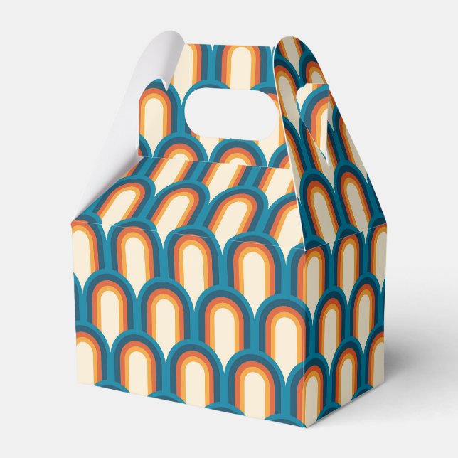 Farbiges Retro Arch Rainbow-Muster Geschenkschachtel (Vorderseite)