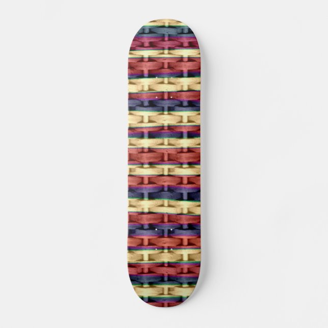 Farbiges Retro-Art-Grafik-Design 2 Skateboard (Vorderseite)