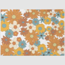 Farbiges Retro-Blume-Muster Seidenpapier