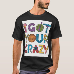 Farbiges Retro-Typografie-Design mit spielerischer T-Shirt