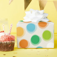 Farbiges Retro-verschneite Polka Dots Wrapping Pap