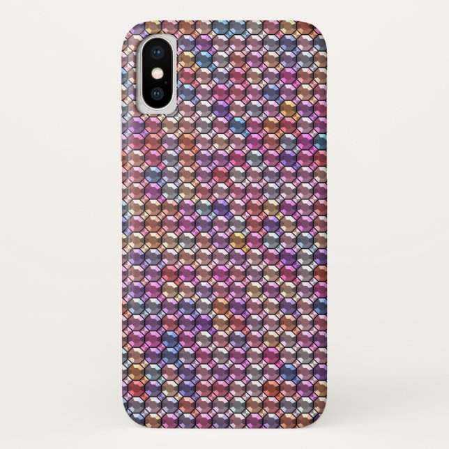 Farbiges Rhinestone Case-Mate iPhone Hülle (Rückseite)