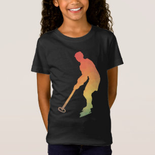 Farbiges Ringette Girl Spenden von Ringette-Spie T-Shirt