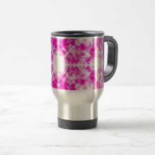 Farbiges rosa Kaleidoskop-Muster Reisebecher