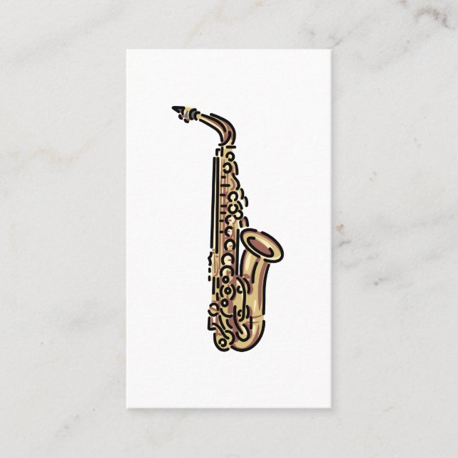 Farbiges Saxophon-Logo Visitenkarte (Vorderseite)