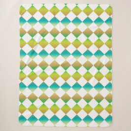Farbiges Schachbrett-Diamantmuster Sherpadecke