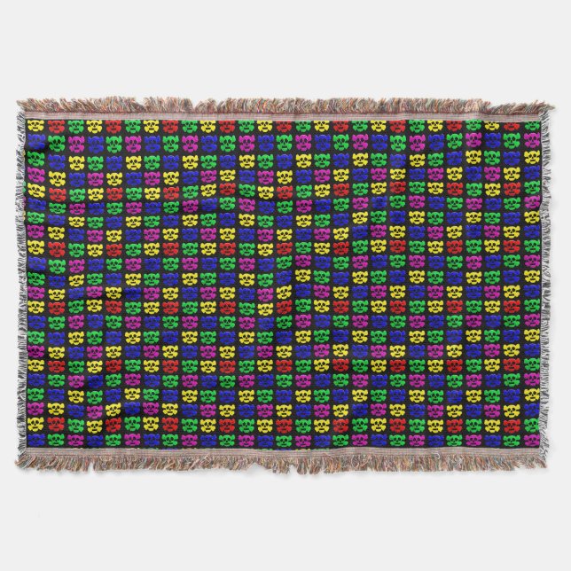 Farbiges Schädelmuster Decke (Vorderseite)