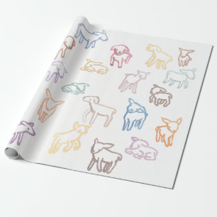 Farbiges Schaf Geschenkpapier