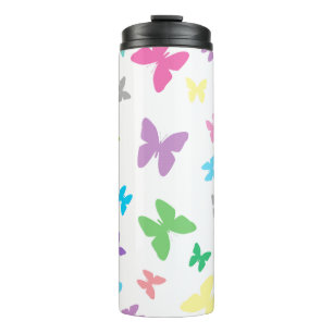 Farbiges Schmetterlingsmuster Thermosbecher