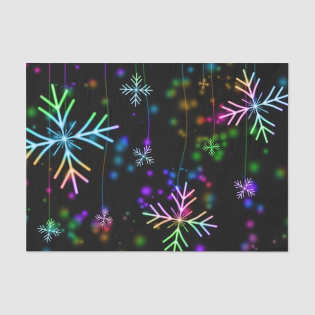 Farbiges Schneeflockenpapier Seidenpapier (Vorderseite)