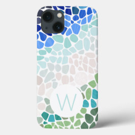 Farbiges Sea Glass Monogram iPhone / iPad Gehäuse Case-Mate iPhone Hülle