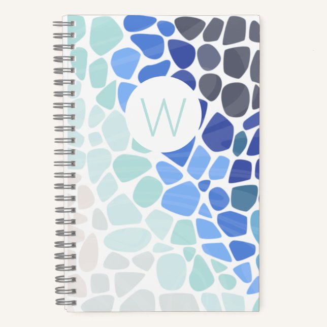 Farbiges Sea Glass Spiral Notebook Notizbuch (Vorderseite)