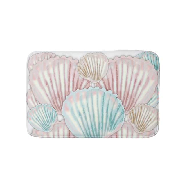 Farbiges Seashell-Cluster Badematte (Vorderseite)