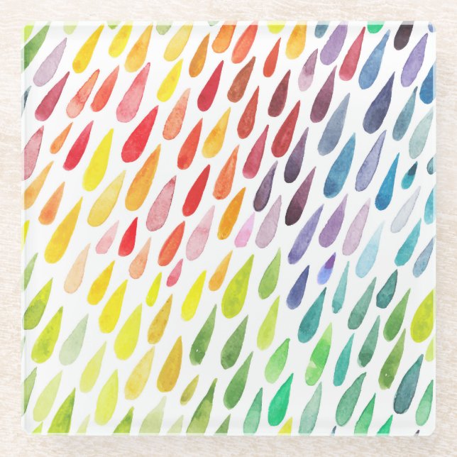 Farbiges Set Glasuntersetzer (Vorderseite)